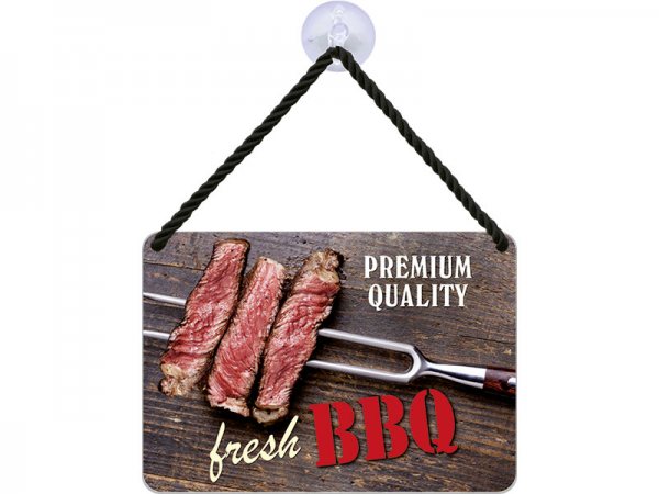 Kulthänger Blechschild fresh BBQ KH131