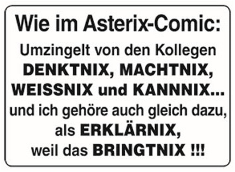Blechpostkarte Asterix Comic Super Schlaue Sprüche Themenwelten