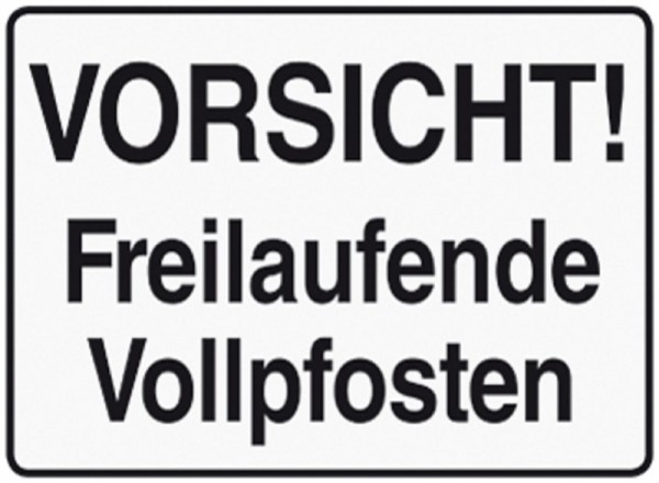 Freilaufender Vollpfosten