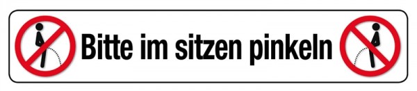 Bitte im sitzen pinkeln