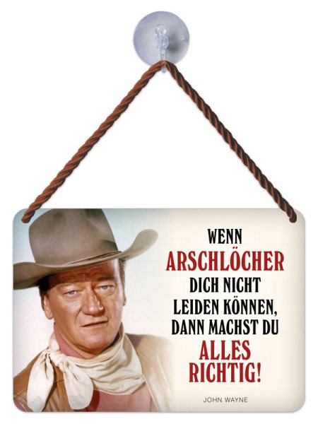 Kult-Hänger Blechschild - Wayne KH205