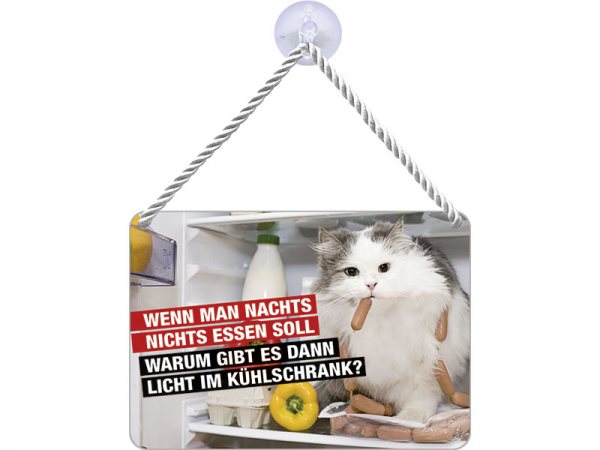 Kulthänger Blechschild Naschkatze KH001