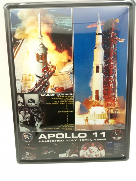 Blechschild Apollo 11