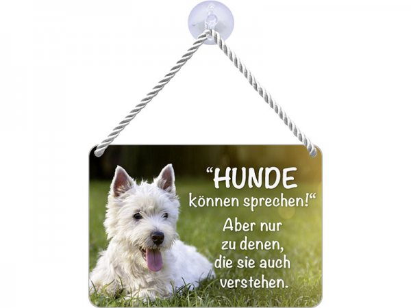 Kulthänger Blechschild Hunde sprechen KH086