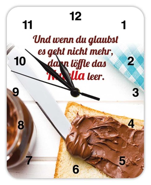 Kult-Uhr - Löffel Schokolade leer - KU32