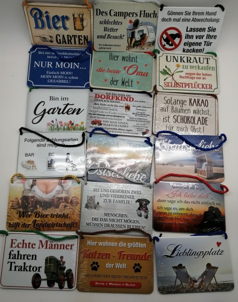 Kulthänger Blechschild Hätte Gott mich anders gewollt KH169