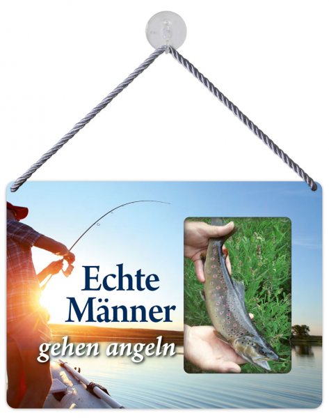 Kult-Rahmen Blechschild Angeln KR014