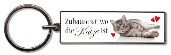 Schlüsselanhänger Zuhause ist, wo die Katze ist