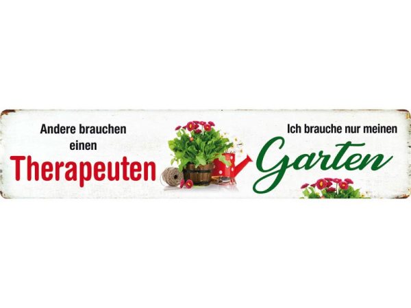 Straßenschild Garten Therapeuten